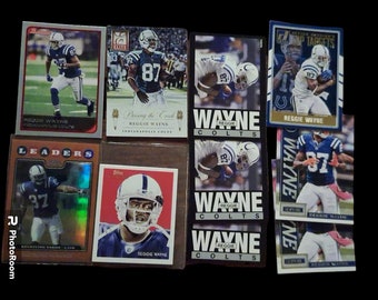 Reggie Wayne 10x card lot ‘08 Topps Chrome serial #d /425 + national chicle mini bowman topps archives Indianapolis Colts Stocking stuffer