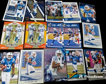 T.Y. Hilton 15x card lot ‘17 panini classics red back  serial #d /299 + Indianapolis Colts Stocking stuffer TY Hilton
