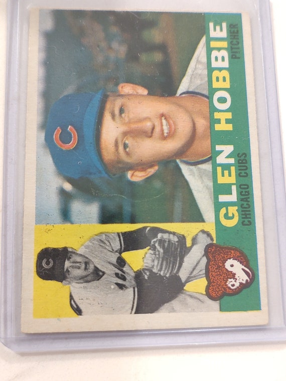 1960 Topps #182 Glen Hobbie Chicago Cubs Baseball Card Gray Back Rare  Vintage Baseball Cards Rare Complete Your Set Team Set - Etsy
