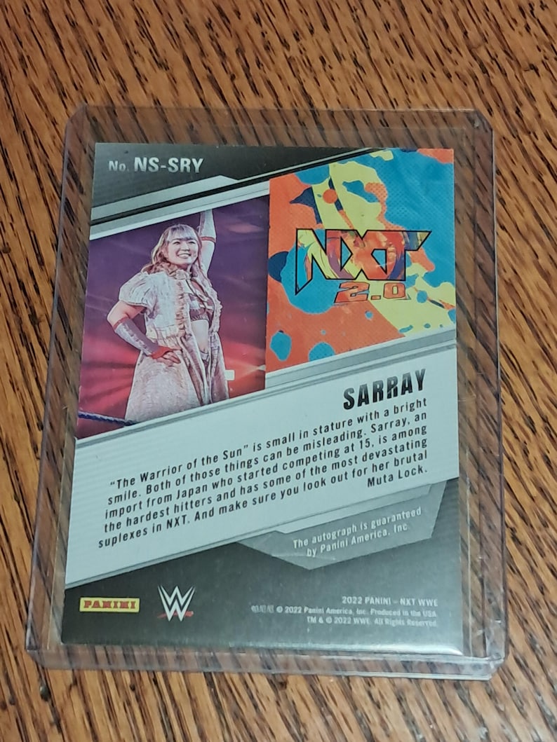 Sarray WWE Sarray RC Autograph 2022 Panini Wwe Nxt Rookie Signatures Green Wwf ...