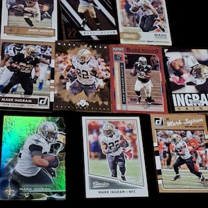 Mark Ingram 10x card lot &#39;17 Panini classics #90 red back serial #d /299 + more New Orleans Saints Baltimore Ravens stocking stuffer