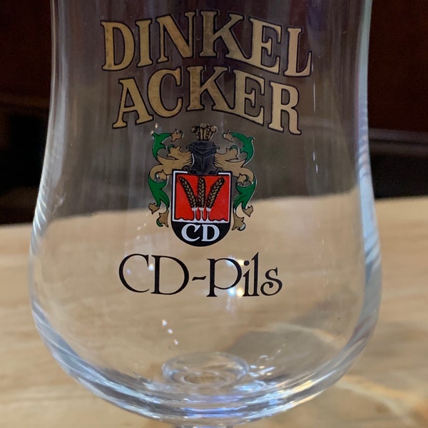 Vintage Dinkel Acker CD-pils 0.3l SAHM German Pilsner Stemmed Beer glass Dinkelacker Germany beer stein European barware