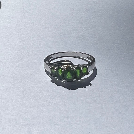 Emerald Sterling Silver Ring - image 1