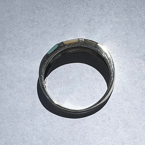 3-Gem Sterling Silver Ring - image 4