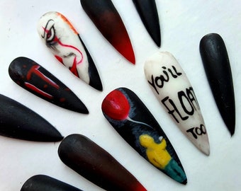 Clown Nails Etsy