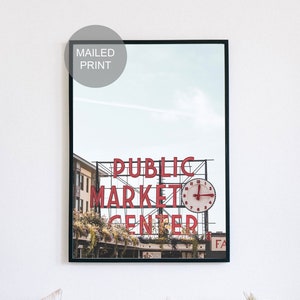 Pike Place Market Print, Seattle Pacific Northwest Wall Art, Travel Photography