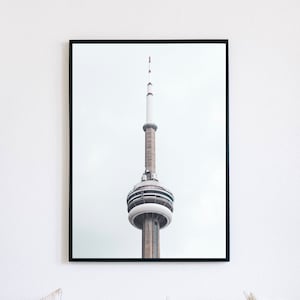 CN Tower Toronto Digital Print, Minimalist Architecture Poster, Iconic Canada Downloadable, Printable Wall Art, Travel Photography