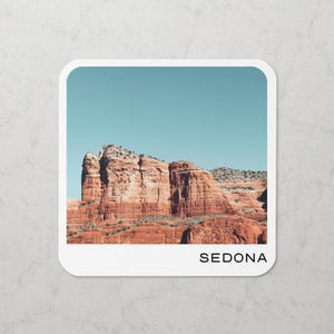 Sedona Cork-back Coaster, Arizona Drink Coaster, Desert Home Decor, Arizona Travel Souvenir, Iconic Red Rocks