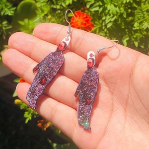 Robert Pattinson Glitter Meme Earrings