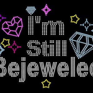I&#39;m Still Bejeweled Rhinestone Y2K Cropped Tee