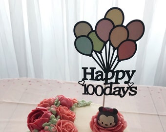 100 days cake topper, baby cake topper, 1st birthday cake topper, first birthday cake topper, cake decoration, baby party