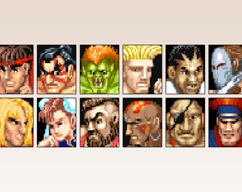 Retro Mortal Kombat II Arcade Character Select Screen Posters 12 5x7  Individual Portraits 