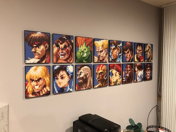 ストリートファイター2 アーケードキャラクターポートレートプリント
