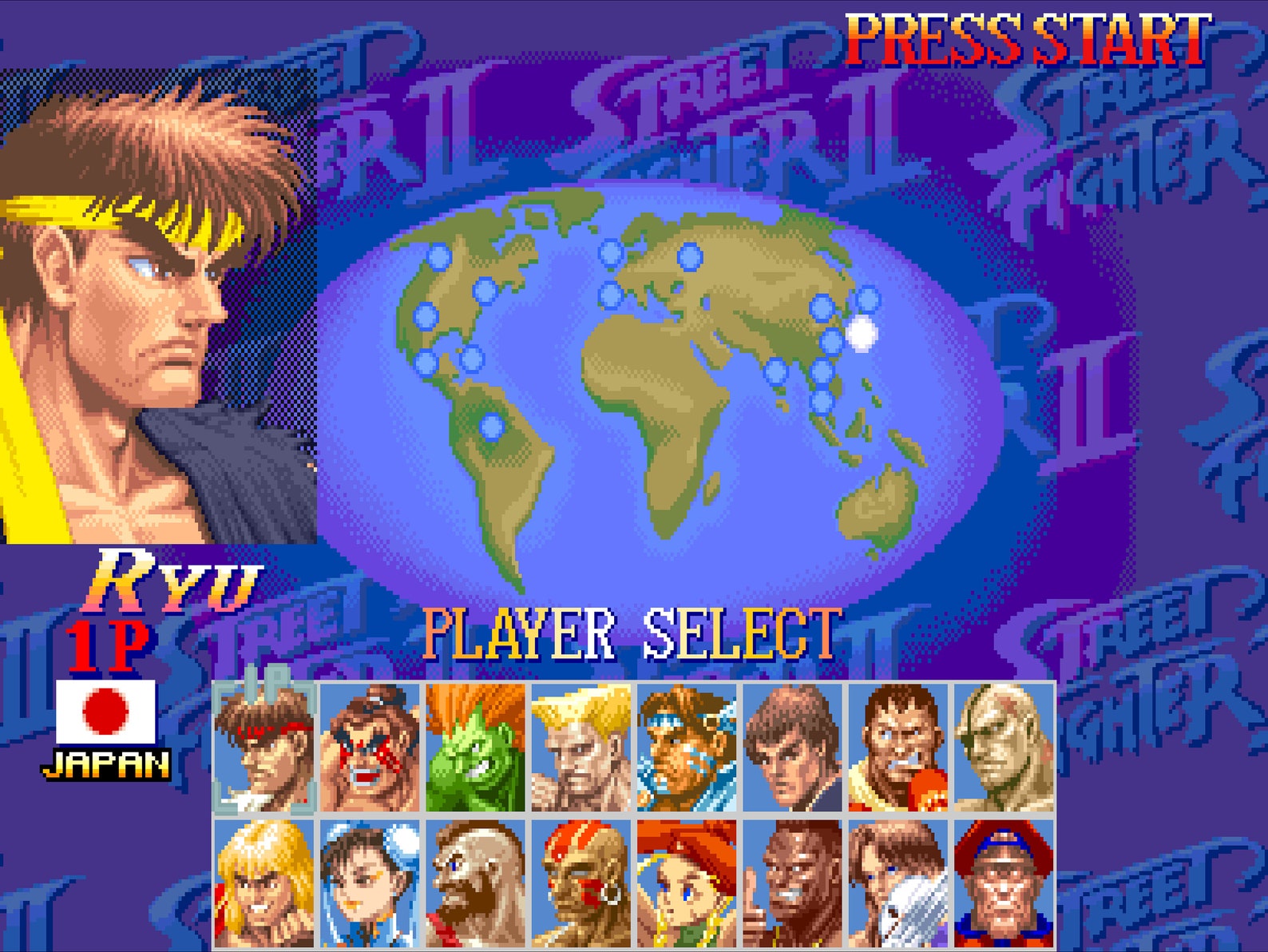 Super Street Fighter 2 Turbo Character Select Theme Retro Street Fighter 2 Super Turbo Character Select Screen | Etsy