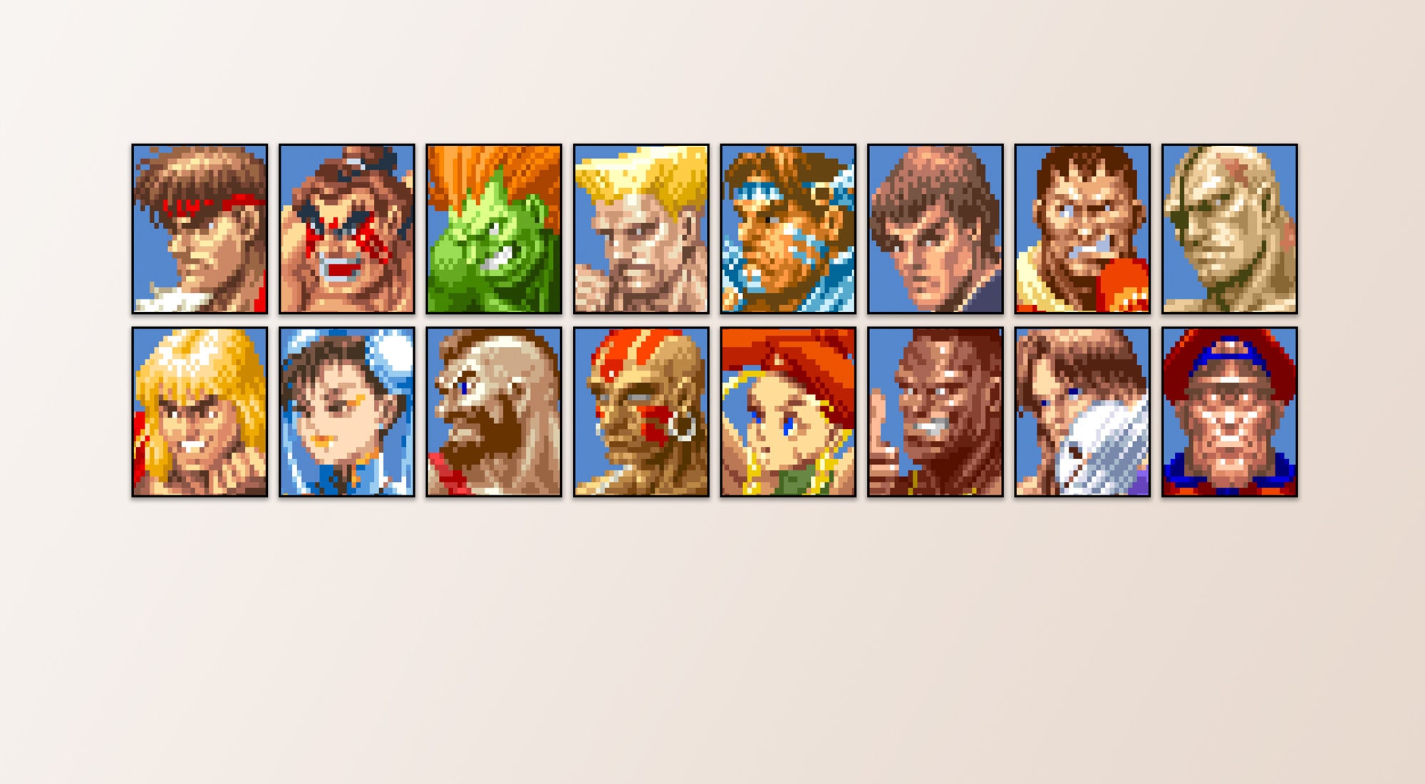 Street Fighter II Poster - Player Select, on Close Up