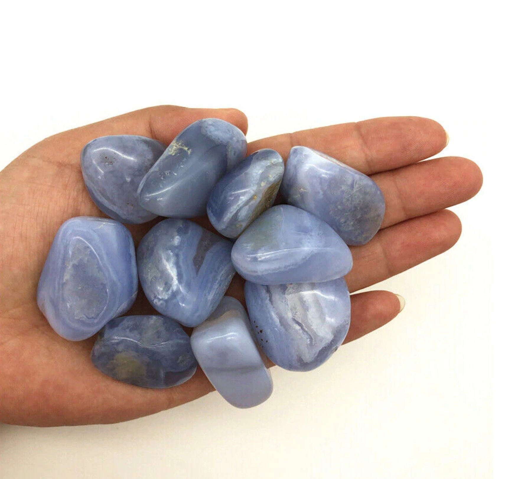 blue lace agate polished