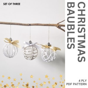 DIGITAL PATTERN / Instant download / Christmas bauble / Crochet bauble / Crochet decoration / Handmade decoration / Bauble pattern