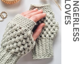 INSTANT download / Puff Stitch Glove PATTERN / Women's Crochet Gloves / Fingerless Gloves Pattern / Crochet Gloves Pattern / Winter gloves