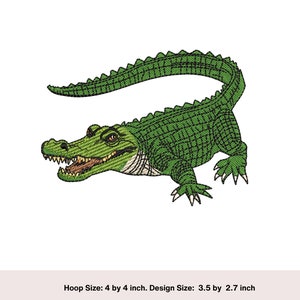 Crocodile Embroidery Design: Wildlife Reptile File (Digital Download)