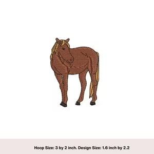 Horse embroidery design, embroidered horse. Animal machine embroidery file. Embroidered digital download horse lovers design