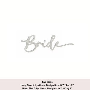 Elegant Bride Embroidery Design: Wedding Text (Digital Download)