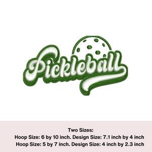 Pickleball Text Embroidery Design (Digital Download)