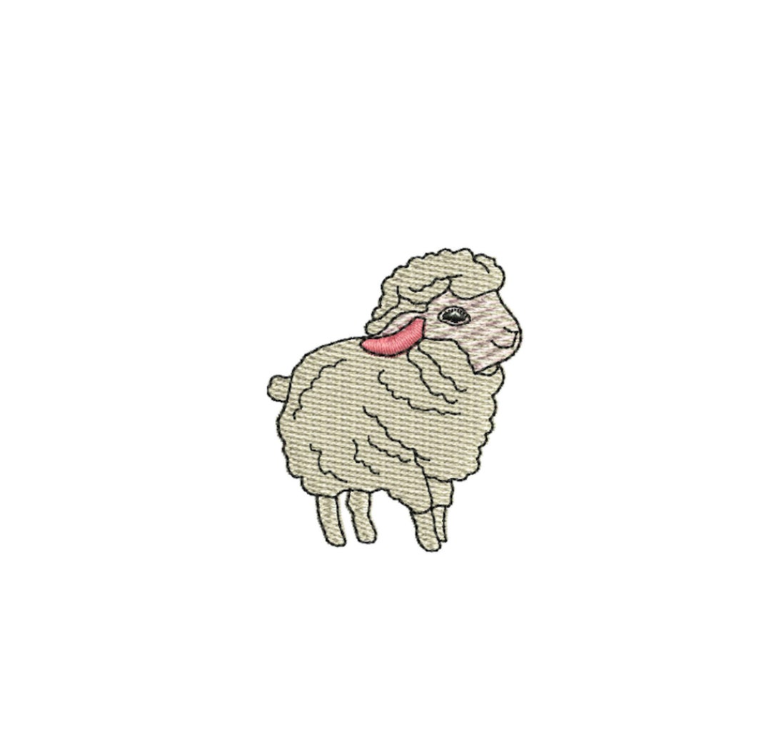 Small Baby Sheep Machine Embroidery Design Small Baby Lamb Etsy