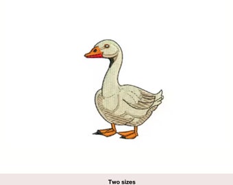 Goose Embroidery Design, Farm Animal Stitch File,Digital Download