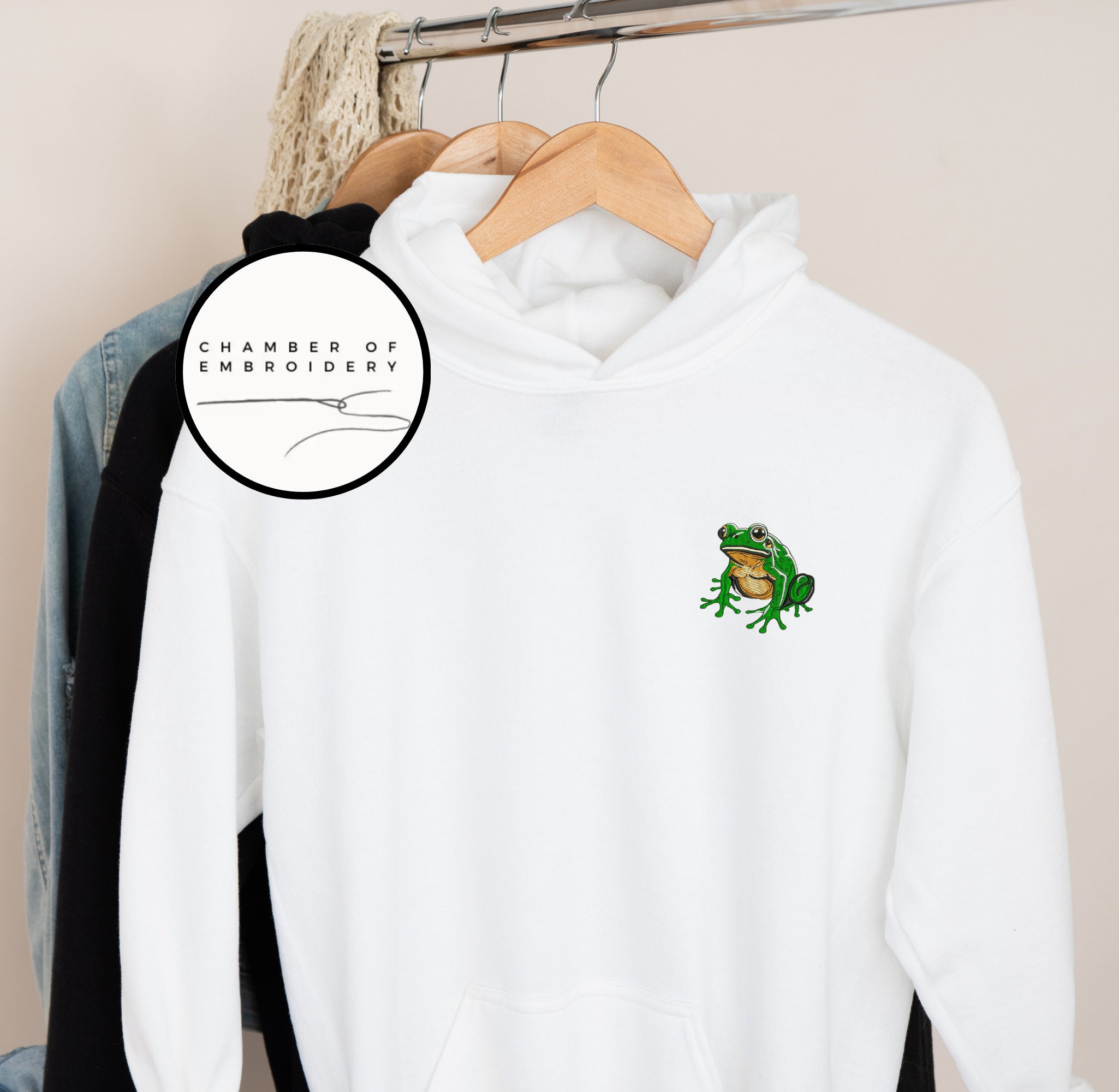 Frog Machine Embroidery Digital Download. Embroidered Frog