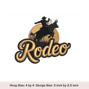 Rodeo Cowboy Embroidery Design: Western Horse (Digital Download)