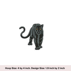Può includere: Modello di ricamo di pantera nera, 1,9 pollici per 2 pollici, adatto per un telaio da ricamo di 4 pollici per 4 pollici.