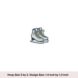 Ice Skating Boots Embroidery Design: Sports Embroidery File (3x2 inch)