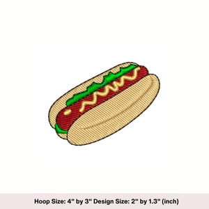 Hotdog Machine Embroidery Design: Junk Food Lover (Digital Download)