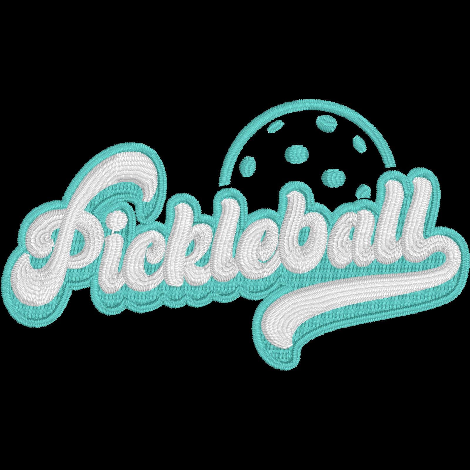 Pickleball Cursive Pickleball Text Embroidery Design (digital Download) - Etsy