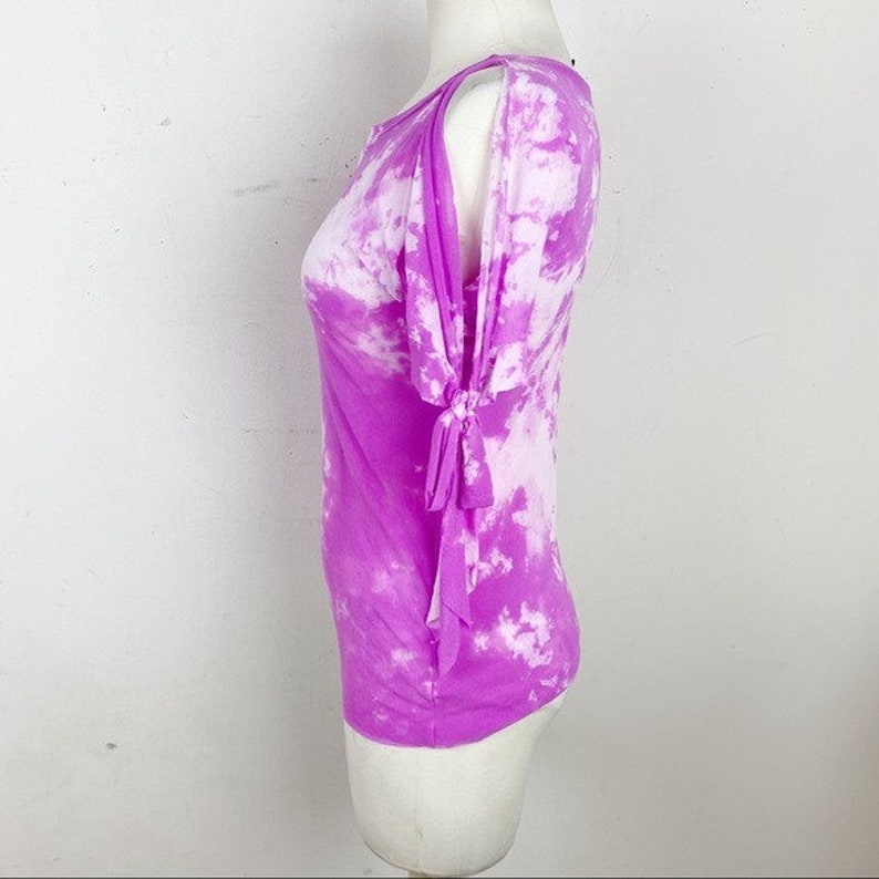Petit Pois Cold Shoulder Tie Dye Top Size Medium