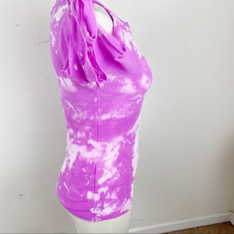 Petit Pois Cold Shoulder Tie Dye Top Size Medium