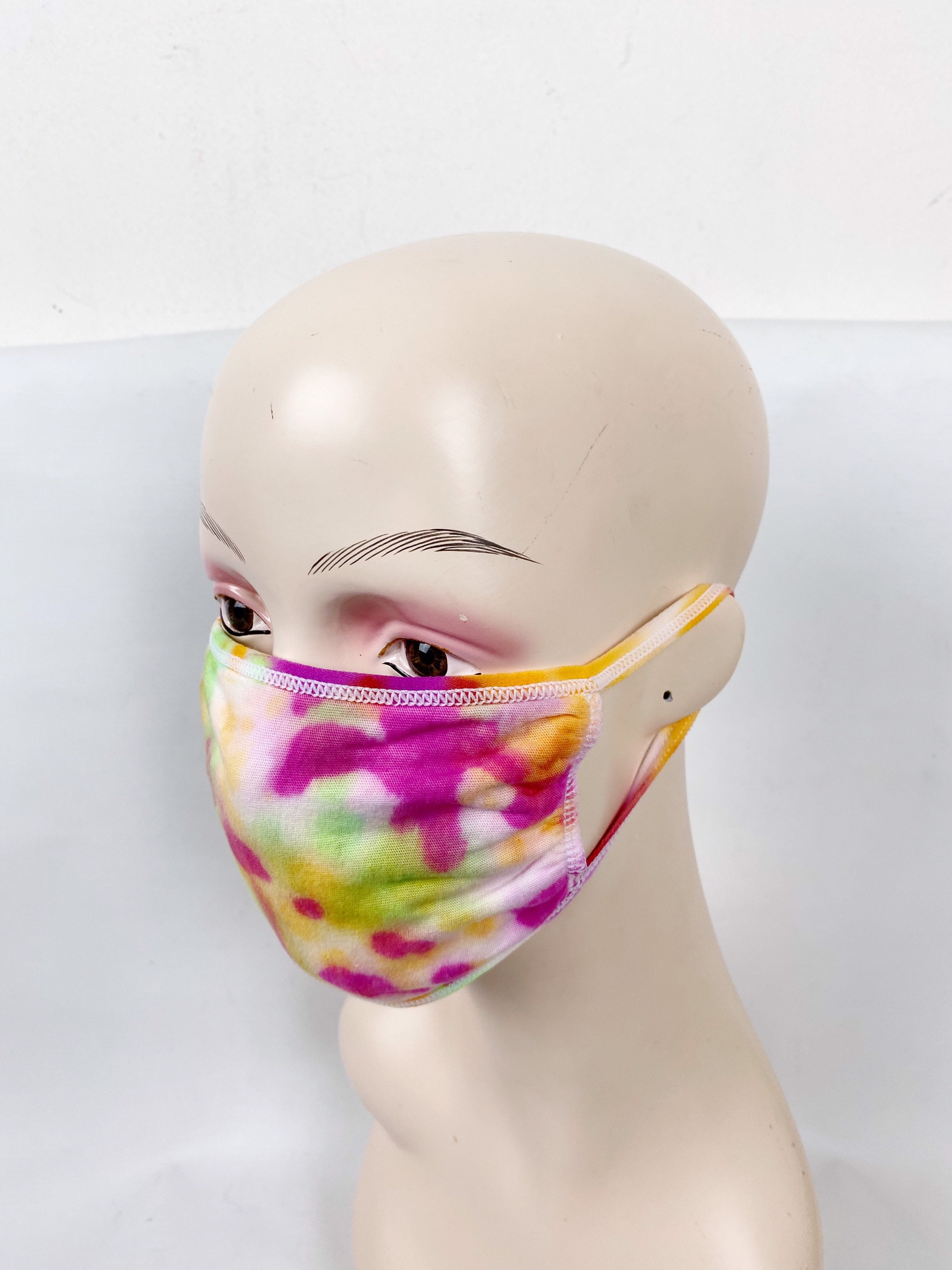 Three Tie Dye Cotton Face Masks Different colors Click to Etsy
