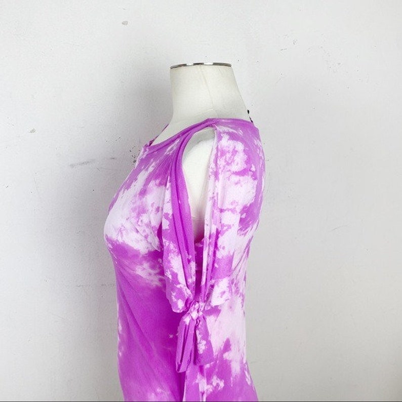 Petit Pois Cold Shoulder Tie Dye Top Size Medium