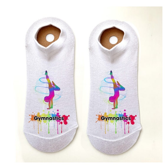 Gymnast Printed Trainer Socks Gymnastics Gift Party Training Gym