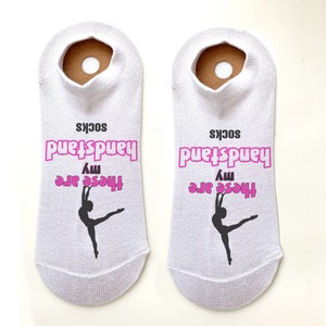 Gymnast printed trainer Handstand socks gymnastics gift party training gym WAG dance artistic competition birthday sports club