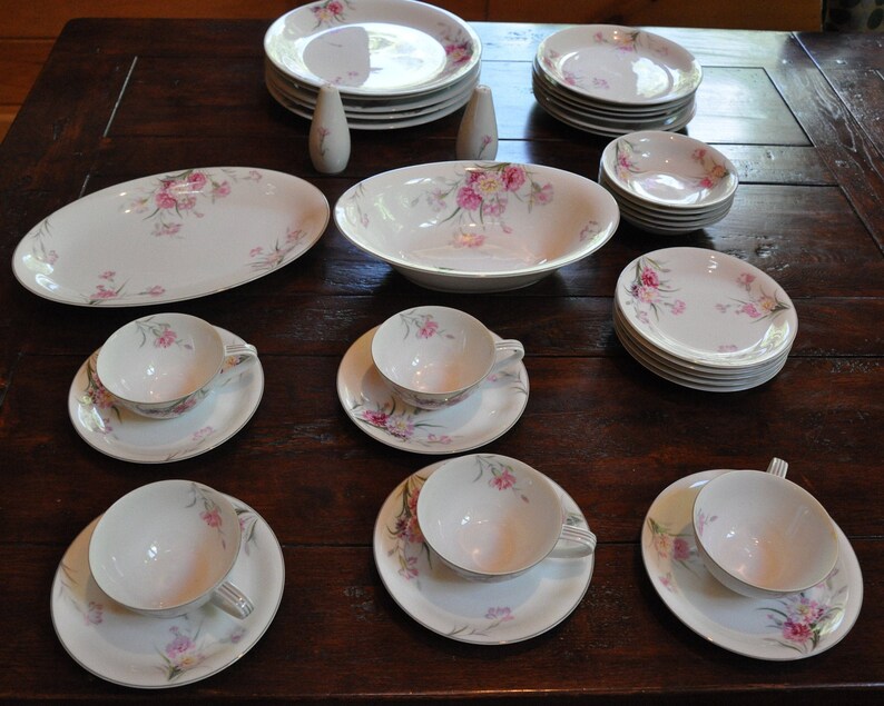 Noritake Nippon Toki Kaisha Japan Pink Carnation China Etsy Australia