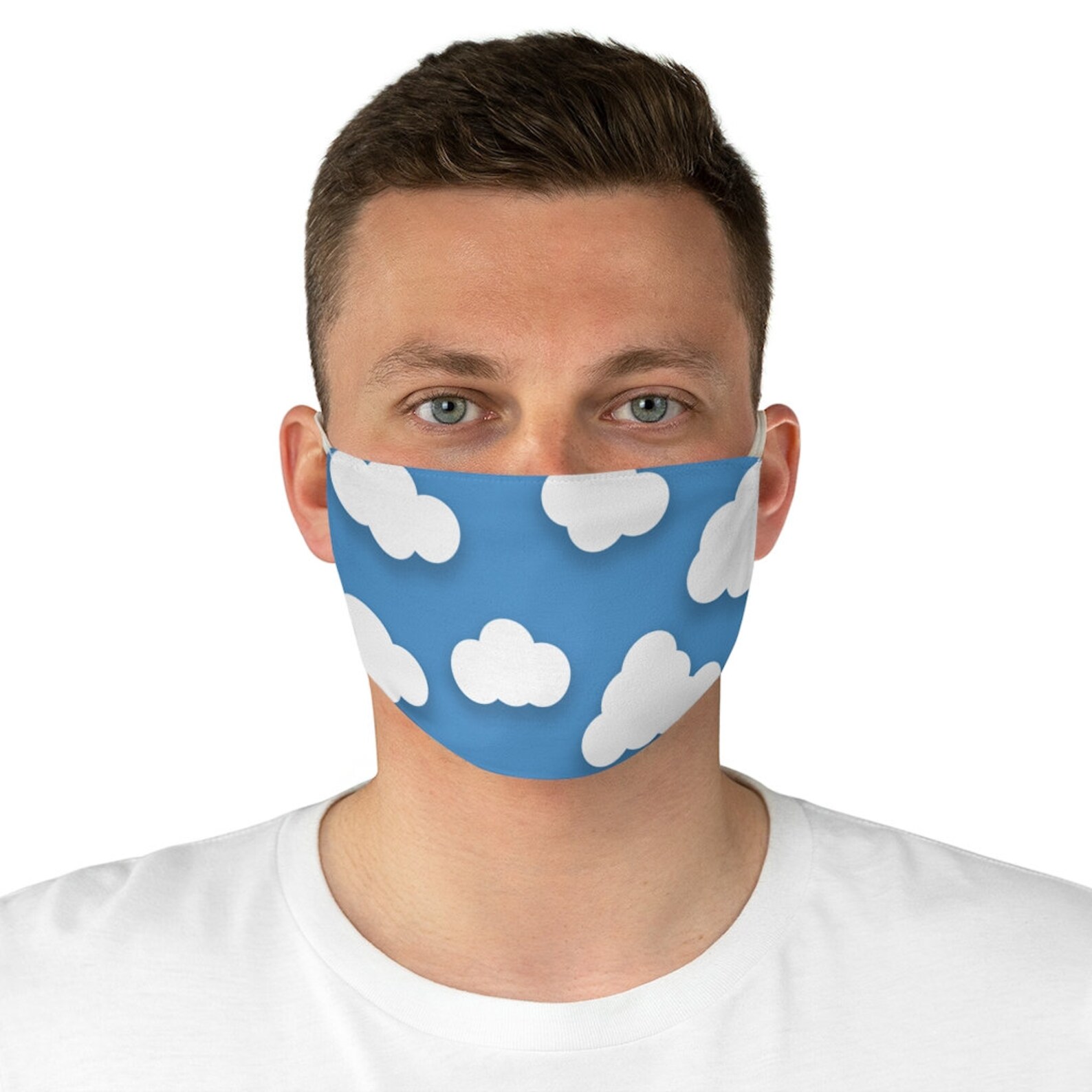 Clouds Face Mask Cloud Face Mask Puffy White Clouds Mask Etsy