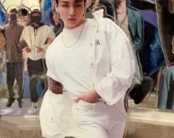 BTS Jungkook Calvin Klein 2nd Edition White Denim Acrylic Standee