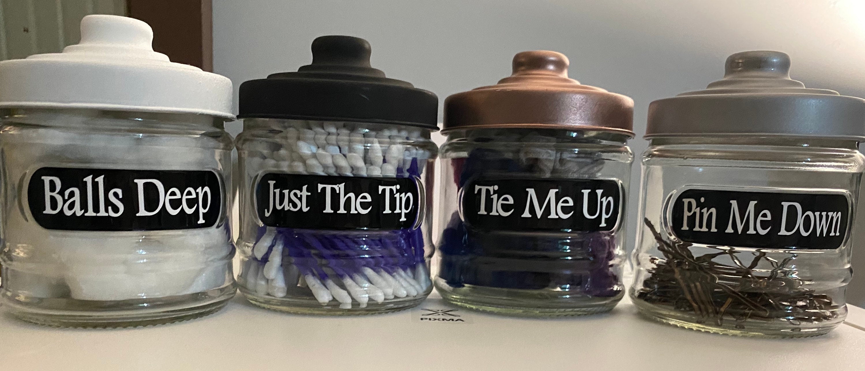 Funny Bathroom Jars Novelty Jars Adult Humor Jars Bathroom Etsy