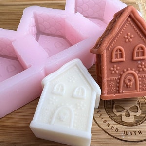 Gingerbread House Wax Melt Silicone Mold for Wax. Ginger Bread Wax Melt Silicone Mould.