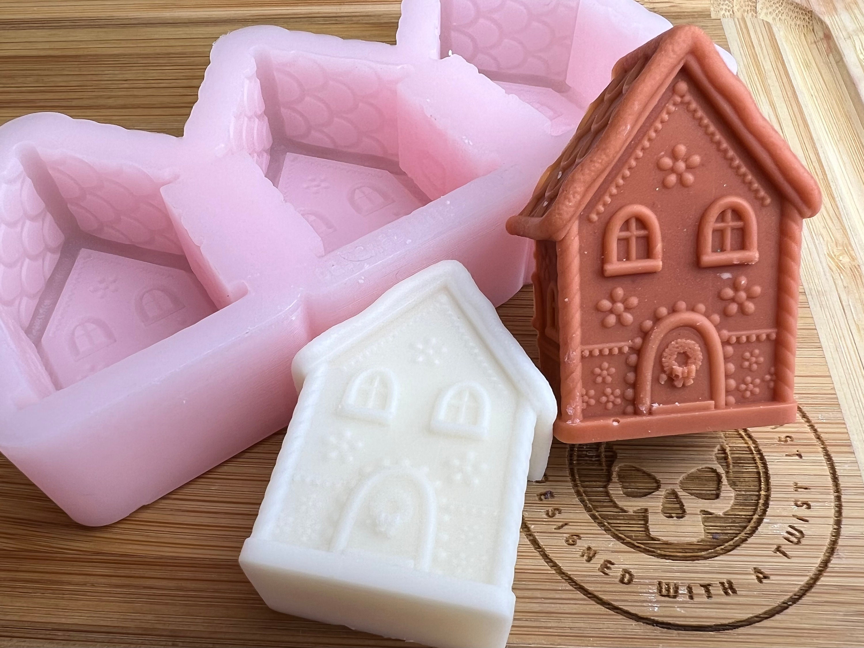 Gingerbread House Wax Melt Silicone Mold for Wax. Ginger Bread Wax