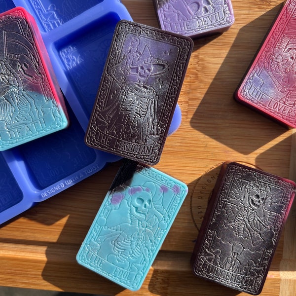 Tarot Silicone Mold for Wax. Celestial Silicone Mould.