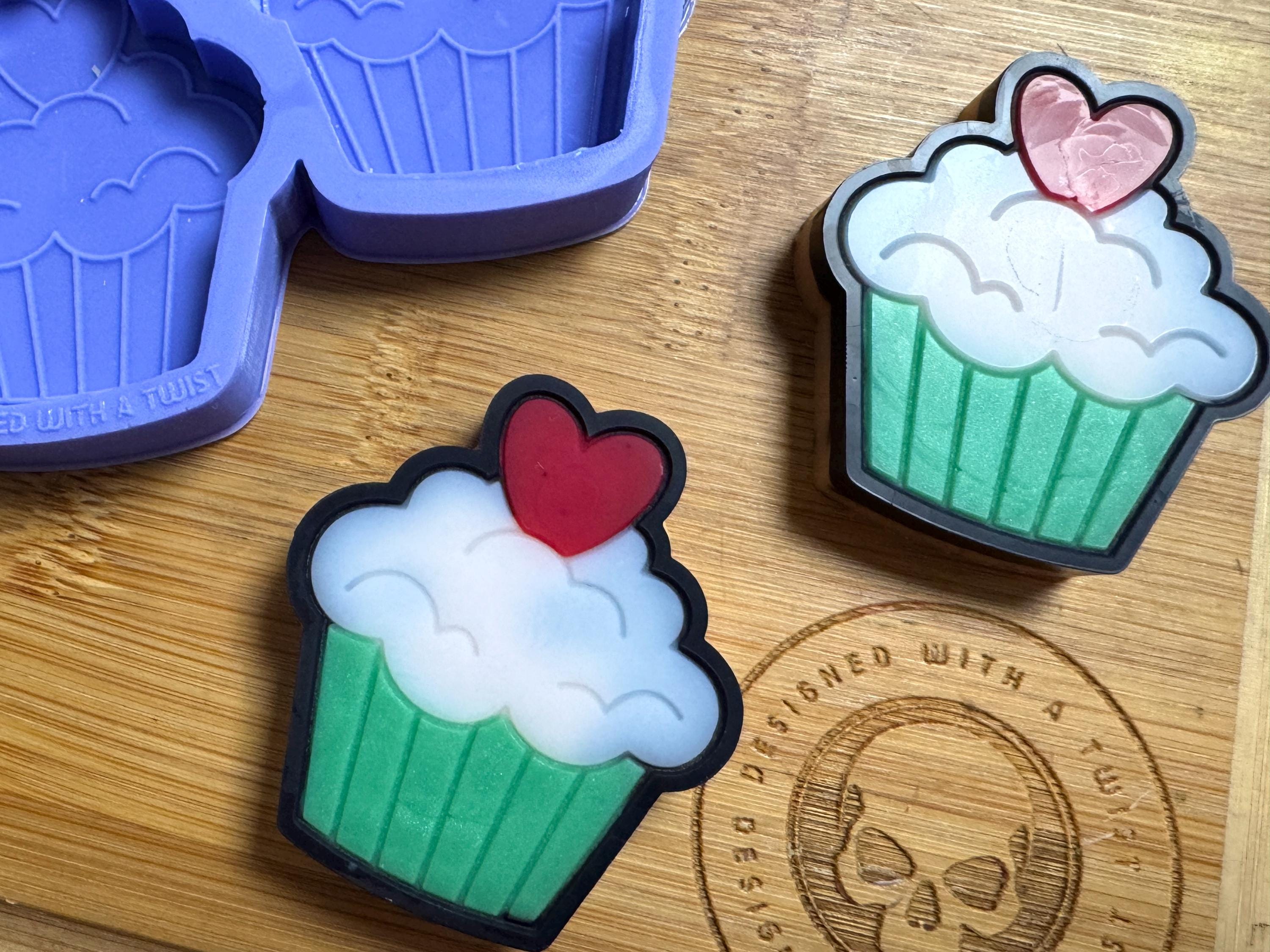 Love Cupcake Silicone Mould for Wax, Resin, Clay, Fondant