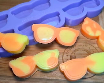 Sunglasses Wax Melt Silicone Mold for Wax Melts, Resin, Clay, Fondant, Chocolate, Soap, Cake Toppers & More.