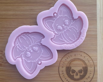 Cute Bat Earring Silicone Mold. Earring Mold. Silicone mould for resin craft.